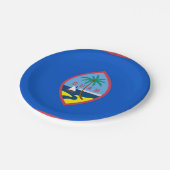 Patriottisch papieren bord met vlag van Guam (Gekanteld)