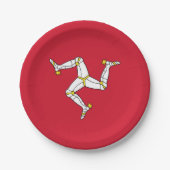 Patriottisch papieren bord met vlag van het eiland (Voorkant)