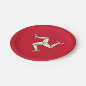 Patriottisch papieren bord met vlag van het eiland (Gekanteld)