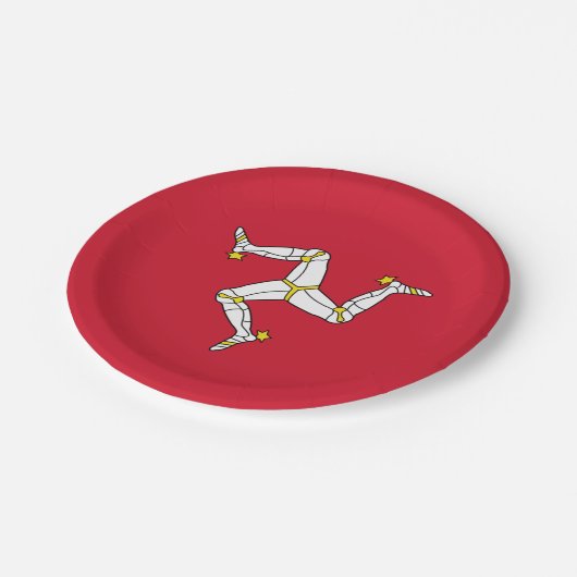 Patriottisch papieren bord met vlag van het eiland (Gekanteld)