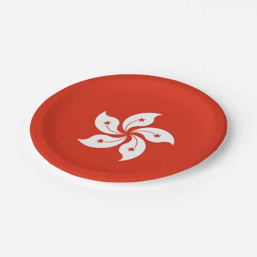 Patriottisch papieren bord met vlag van Hongkong (Gekanteld)