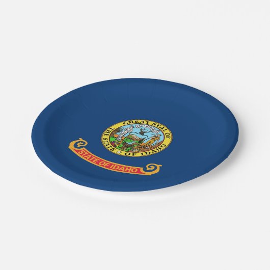 Patriottisch papieren bord met vlag van Idaho (Gekanteld)