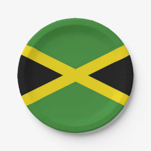 Patriottisch papieren bord met vlag van Jamaica