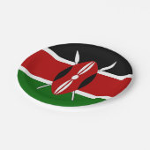 Patriottisch papieren bord met vlag van Kenia (Gekanteld)