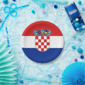 Patriottisch papieren bord met vlag van Kroatië (Feest)