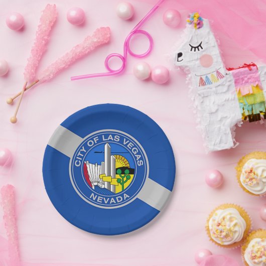 Patriottisch papieren bord met vlag van Las Vegas  (Feest)