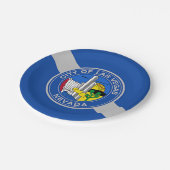 Patriottisch papieren bord met vlag van Las Vegas (Gekanteld)