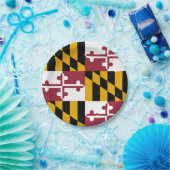 Patriottisch papieren bord met vlag van Maryland (Feest)