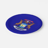 Patriottisch papieren bord met vlag van Michigan (Gekanteld)