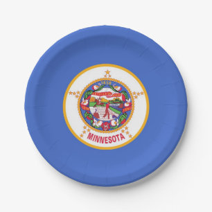 Patriottisch papieren bord met vlag van Minnesota