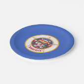 Patriottisch papieren bord met vlag van Minnesota (Gekanteld)