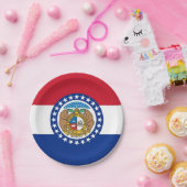 Patriottisch papieren bord met vlag van Missouri (Feest)