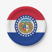 Patriottisch papieren bord met vlag van Missouri (Voorkant)