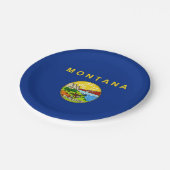 Patriottisch papieren bord met vlag van Montana (Gekanteld)