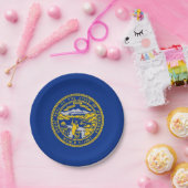 Patriottisch papieren bord met vlag van Nebraska (Feest)