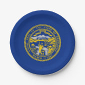 Patriottisch papieren bord met vlag van Nebraska (Voorkant)