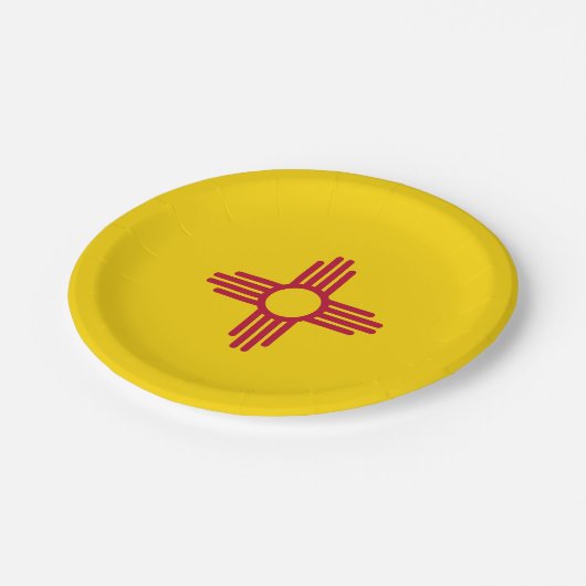 Patriottisch papieren bord met vlag van New Mexico (Gekanteld)