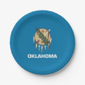 Patriottisch papieren bord met vlag van Oklahoma (Voorkant)