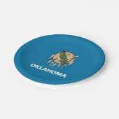 Patriottisch papieren bord met vlag van Oklahoma (Gekanteld)