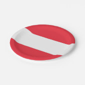 Patriottisch papieren bord met vlag van Oostenrijk (Gekanteld)