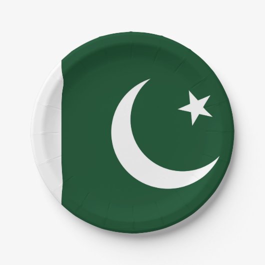 Patriottisch papieren bord met vlag van Pakistan (Voorkant)