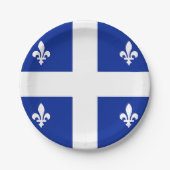 Patriottisch papieren bord met vlag van Quebec (Voorkant)