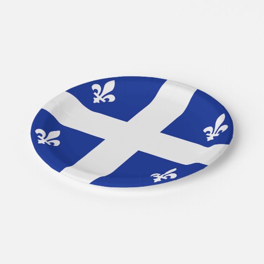 Patriottisch papieren bord met vlag van Quebec (Gekanteld)