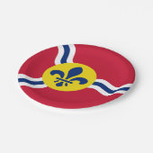 Patriottisch papieren bord met vlag van St. Louis, (Gekanteld)