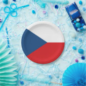 Patriottisch papieren bord met vlag van Tsjechië (Feest)