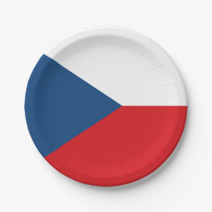 Patriottisch papieren bord met vlag van Tsjechië