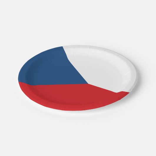 Patriottisch papieren bord met vlag van Tsjechië (Gekanteld)