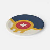 Patriottisch papieren bord met vlag van Tulsa City (Gekanteld)
