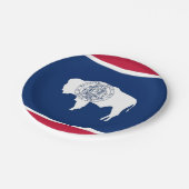 Patriottisch papieren bord met vlag van Wyoming (Gekanteld)