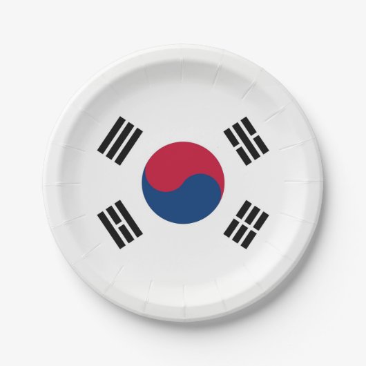 Patriottisch papieren bord met vlag van Zuid-Korea (Voorkant)