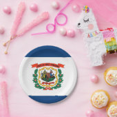 Patriottisch papieren bord met West Virginia vlag (Feest)