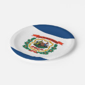 Patriottisch papieren bord met West Virginia vlag (Gekanteld)