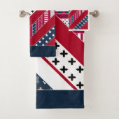 Patriottisch, patchwork bad handdoek (Insitu)