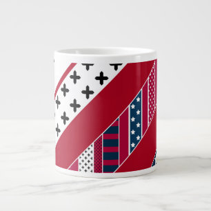 Patriottisch, patchwork grote koffiekop