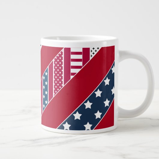 Patriottisch, patchwork grote koffiekop (Rechts)