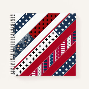 Patriottisch, patchwork notitieboek