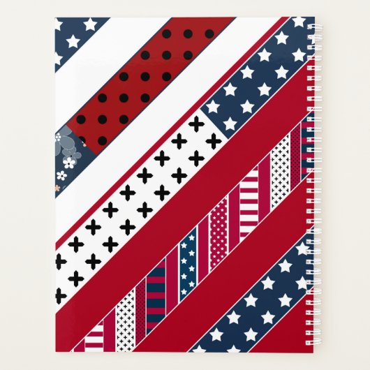 Patriottisch, patchwork planner (Achterkant)