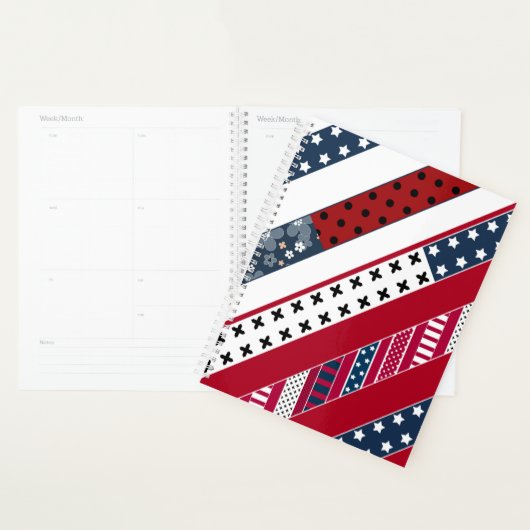 Patriottisch, patchwork planner (Display)