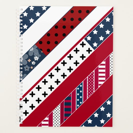 Patriottisch, patchwork planner (Voorkant)