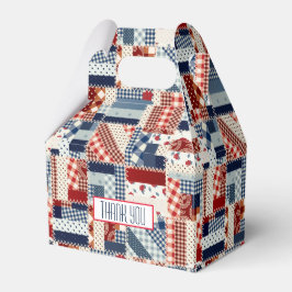Patriottisch patchwork Quilt Favor Box Bedankdoosjes