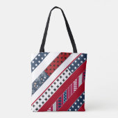 Patriottisch, patchwork tote bag (Achterkant)