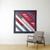 Patriottisch, patchwork wandkleed (In situ)