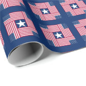 Patriottisch Patroon Amerikaanse vlag Cadeaupapier (Rol Hoek)