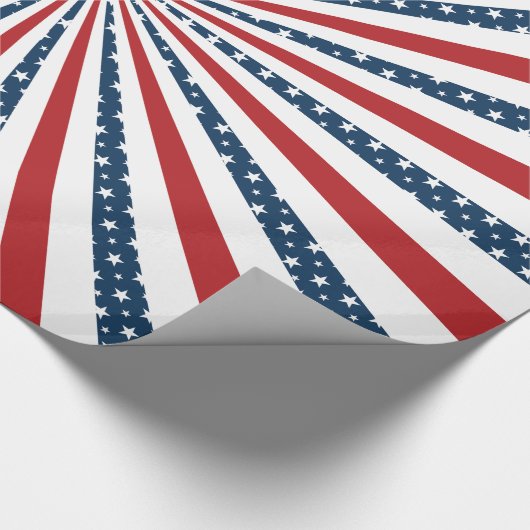 Patriottisch patroon cadeaupapier (Hoek)