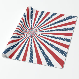 Patriottisch patroon cadeaupapier