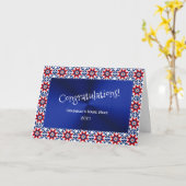 Patriottisch Patroon Felicitaties Afstuderen Kaart (Gele Bloem)